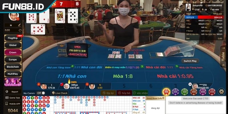 Casino DG FUN88 Hội Tụ Tinh Hoa Cá Cược Sòng Bài Đỉnh Cao 2 Tham gia Baccarat hấp dẫn tại sảnh Casino DG